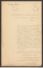 k.k. naturhistorisches Hofmuseum, Intendanzakten 1885-1896 (Hauer), Aktenzahl Z.243/1888, Seite 1